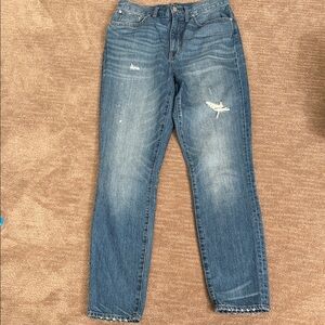 Madewell Women's Rigid Skinny Jeans - Distressed Blue